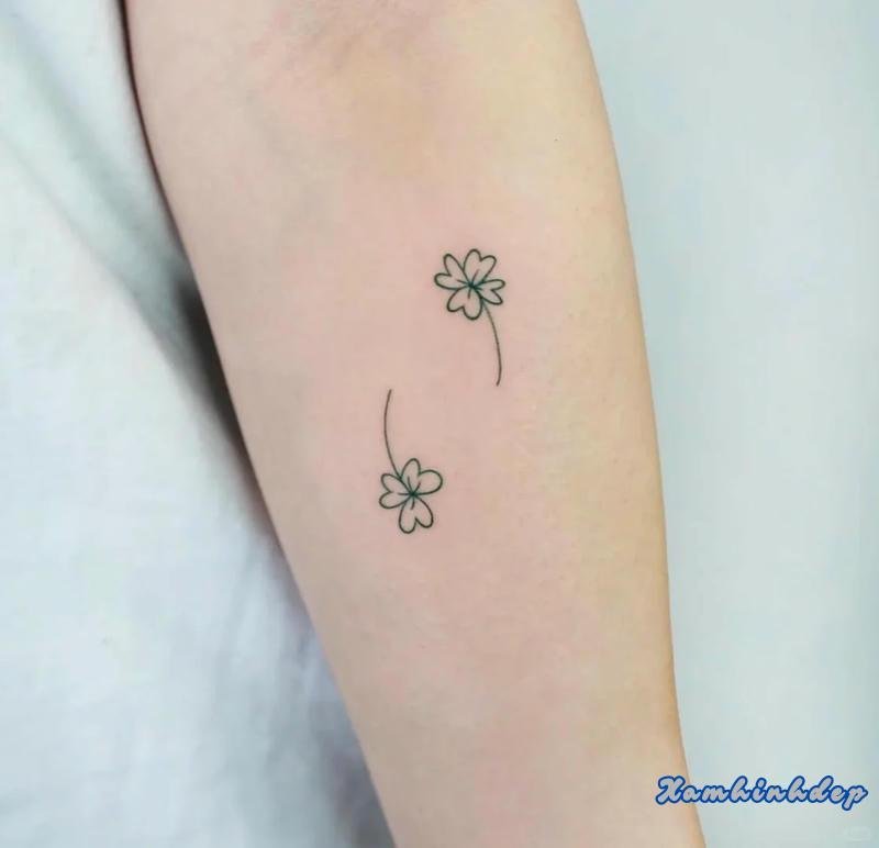 hình xăm may mắn cá tính.