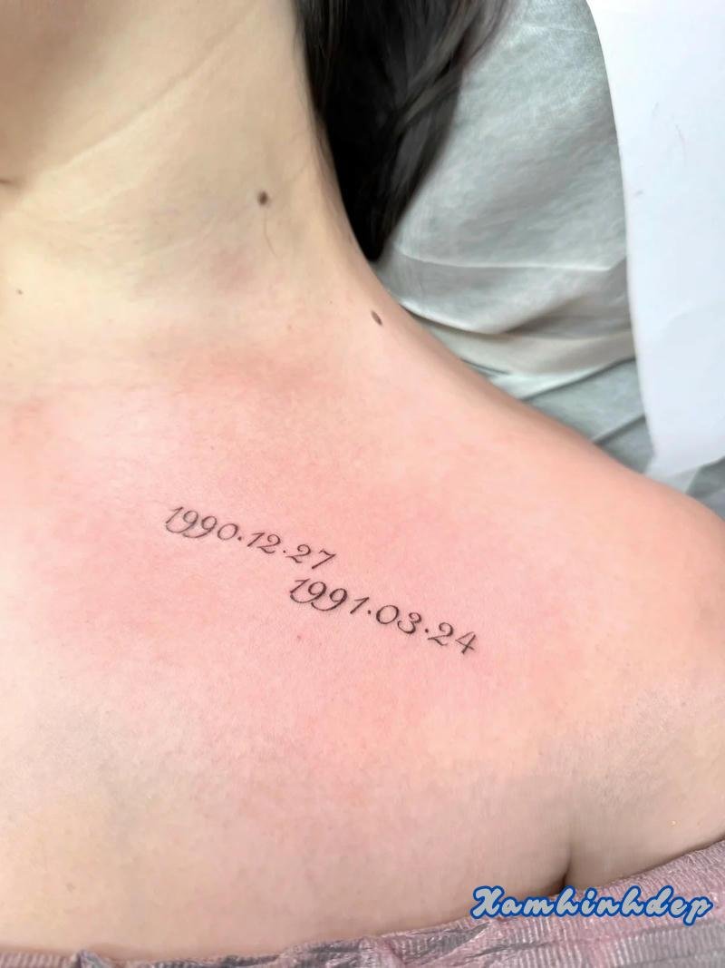hình xăm ngày sinh nổi bật.