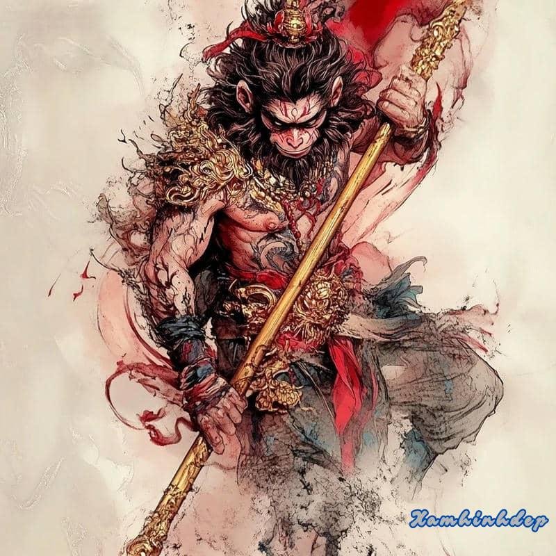 hình xăm ngộ không nổi bật.