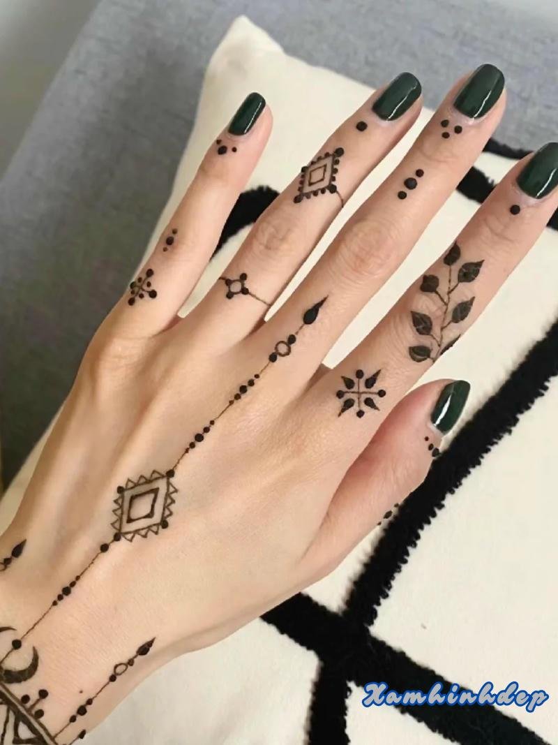 hình xăm ngón tay đẹp.