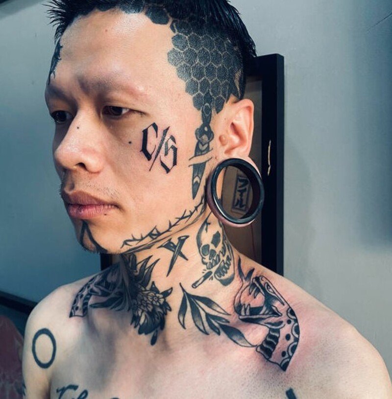 hình xăm old school mini cho nam