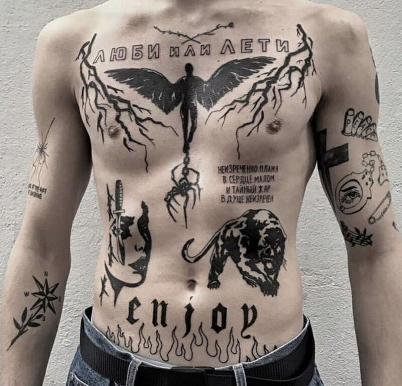 hình xăm old school ý nghĩa đẹp cho nam