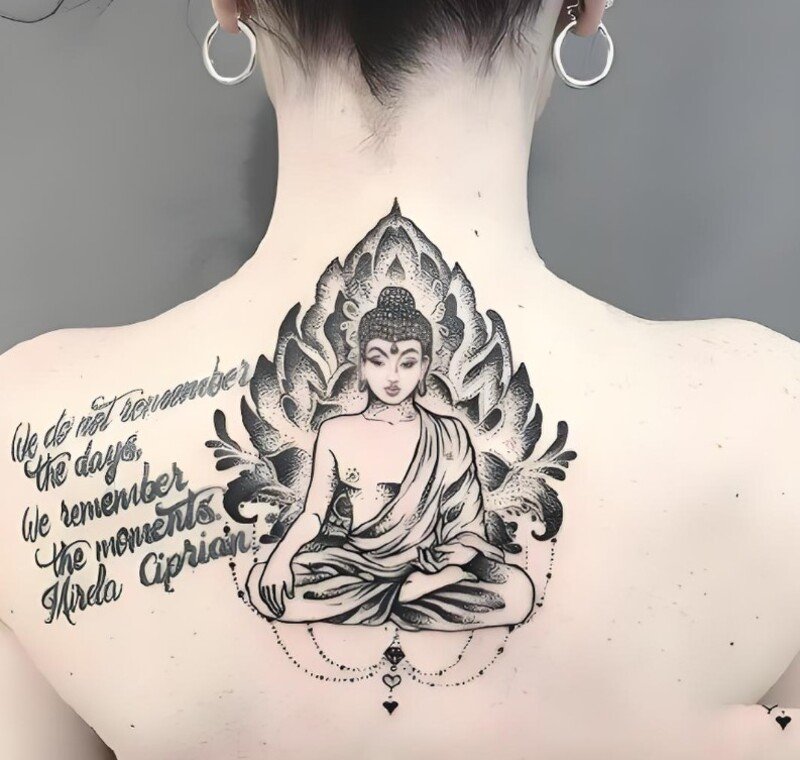 hình xăm phật cho nữ
