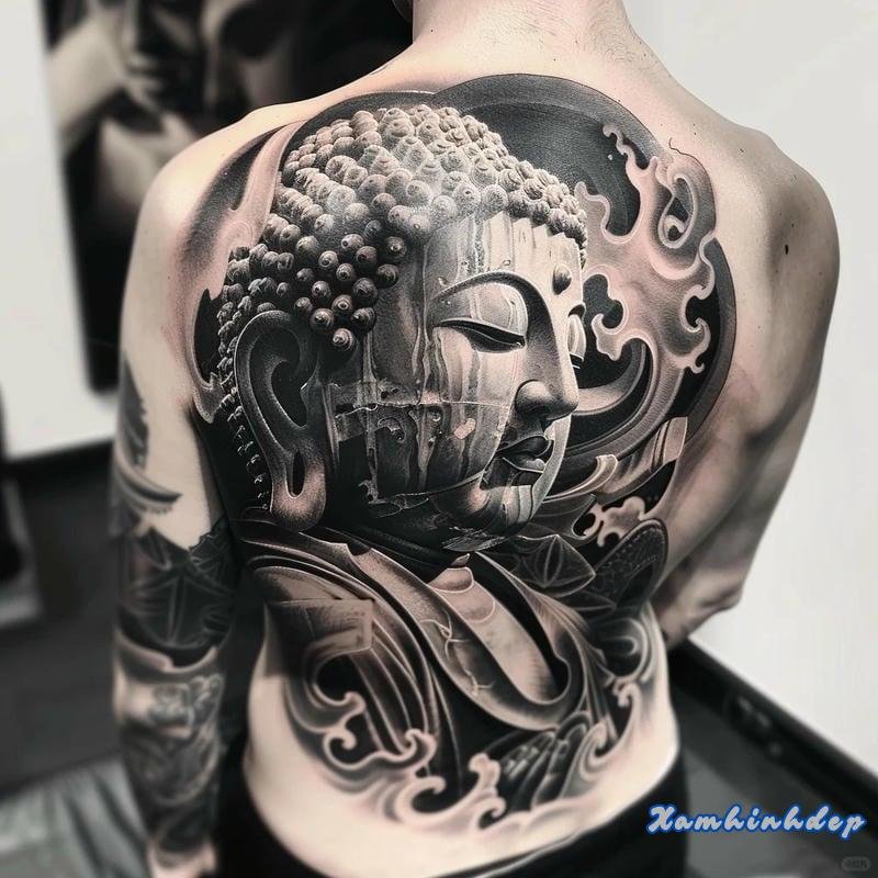 hình xăm phật đẹp nghệ thuật.