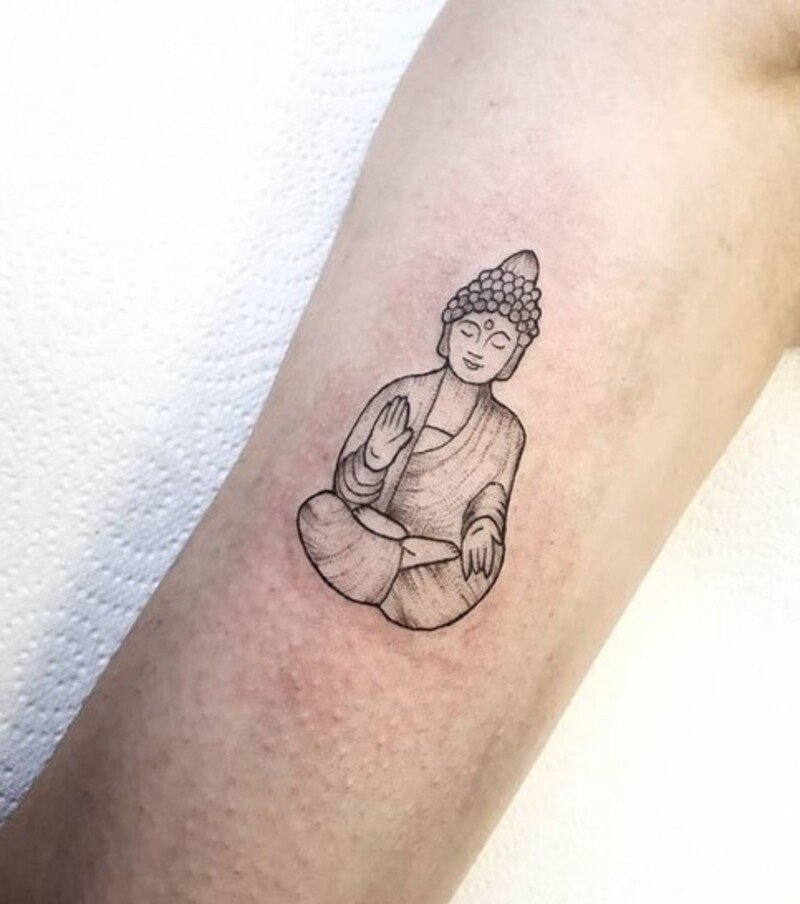 hình xăm phật mini cho nữ