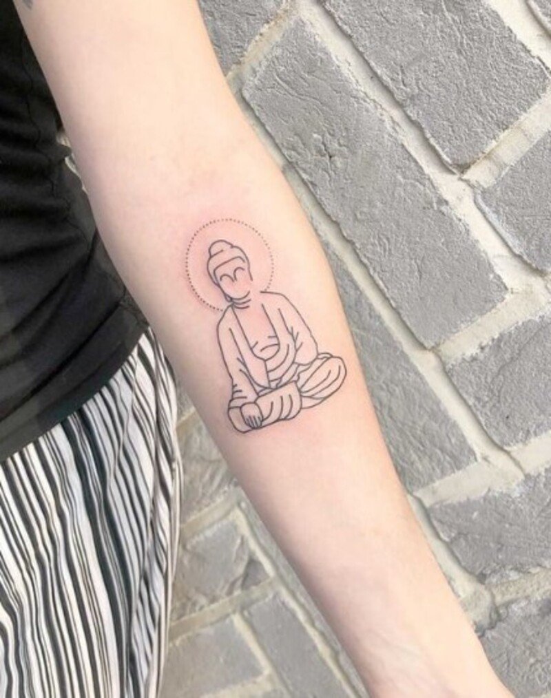 hình xăm phật ngồi cho nữ