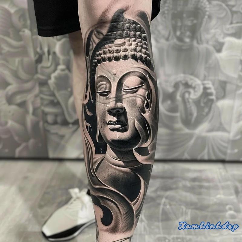 hình xăm phật thời thượng tinh tế.