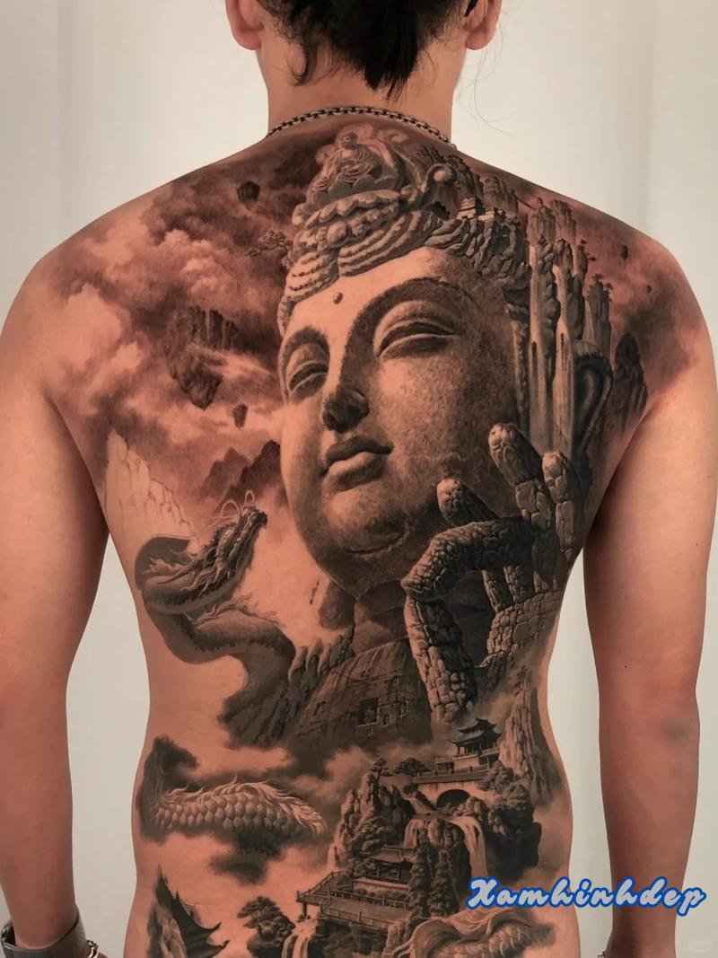 hình xăm phật ý nghĩa sâu sắc.