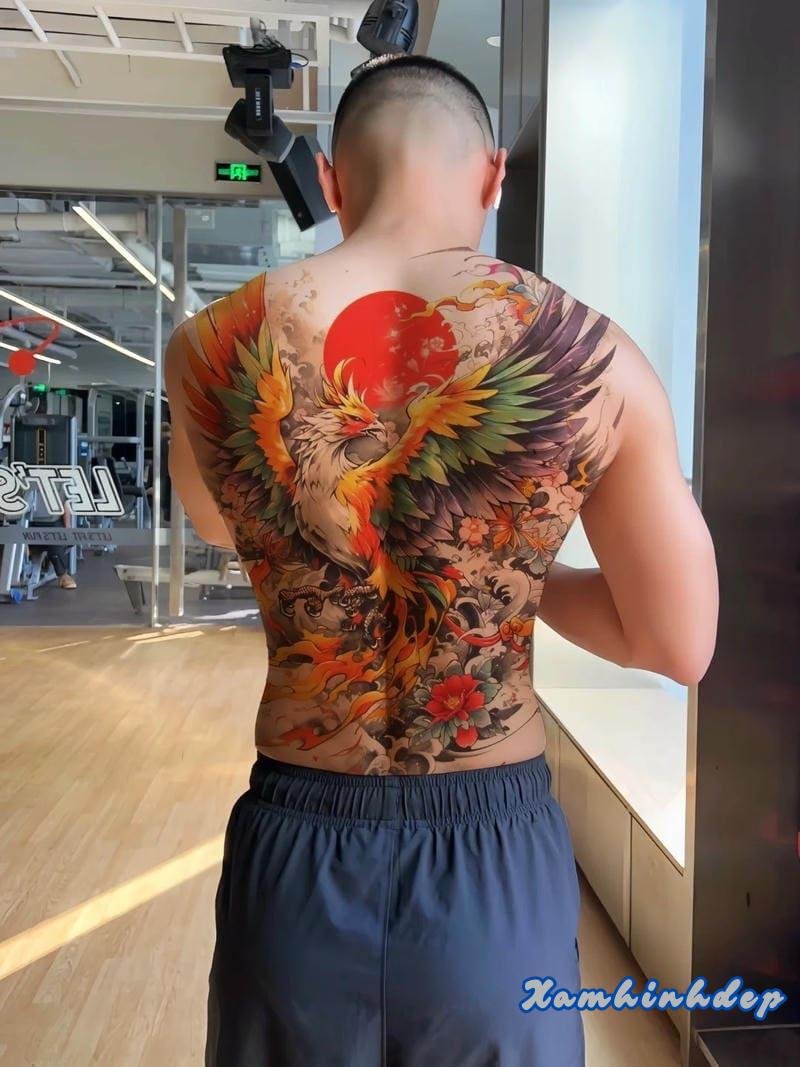 hình xăm phượng hoàng đẹp.