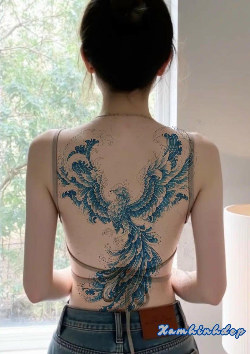 hình xăm phượng hoàng nghệ thuật.