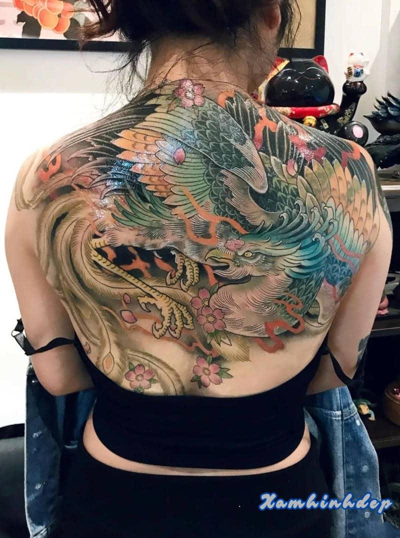 hình xăm phượng hoàng nổi bật.