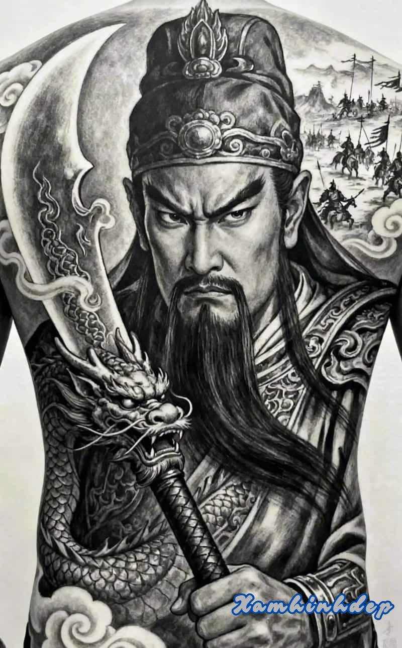 hình xăm quan công độc đáo.