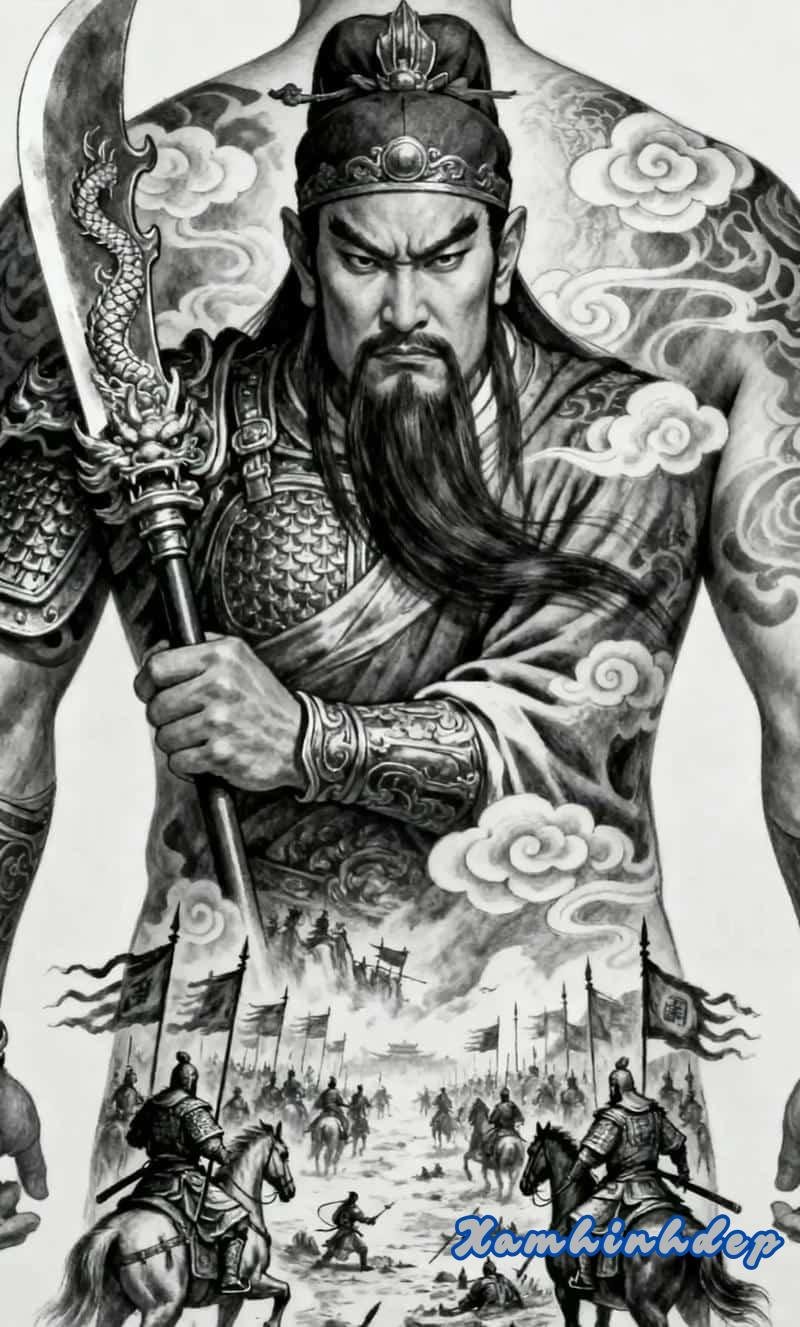 hình xăm quan công nổi bật.