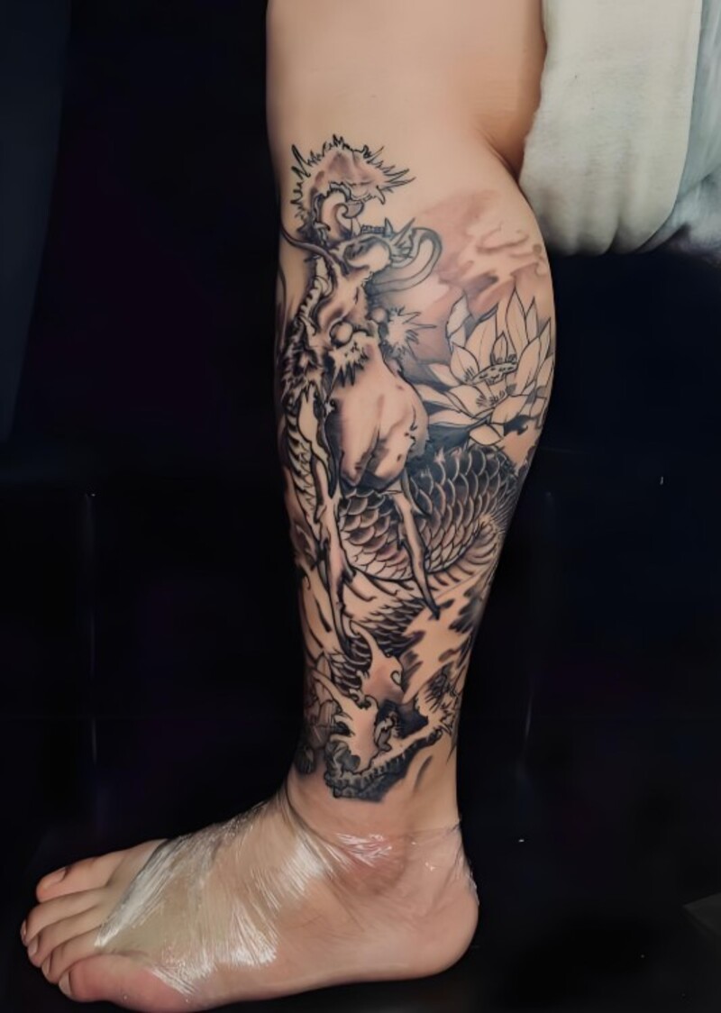 hinh xăm rong cho nam