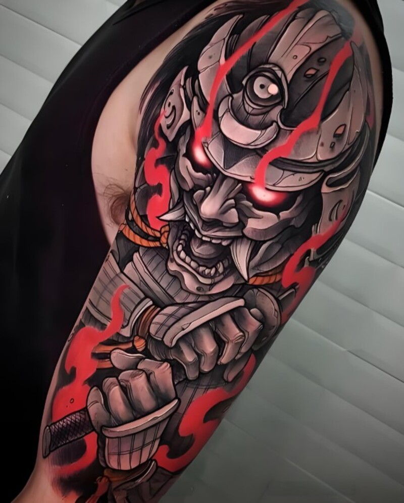hình xăm samurai đẹp cho nam