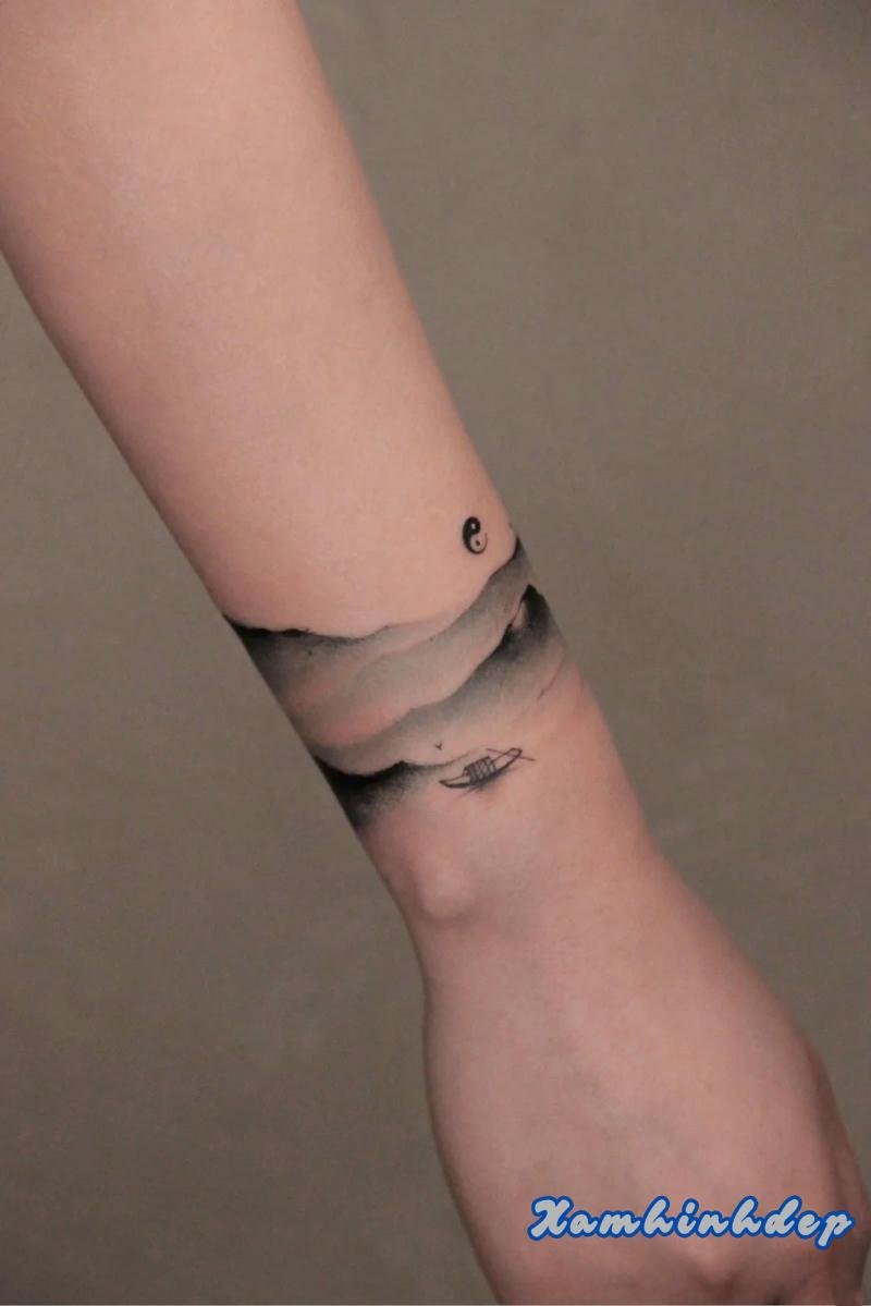 hình xăm vòng tay đẹp.