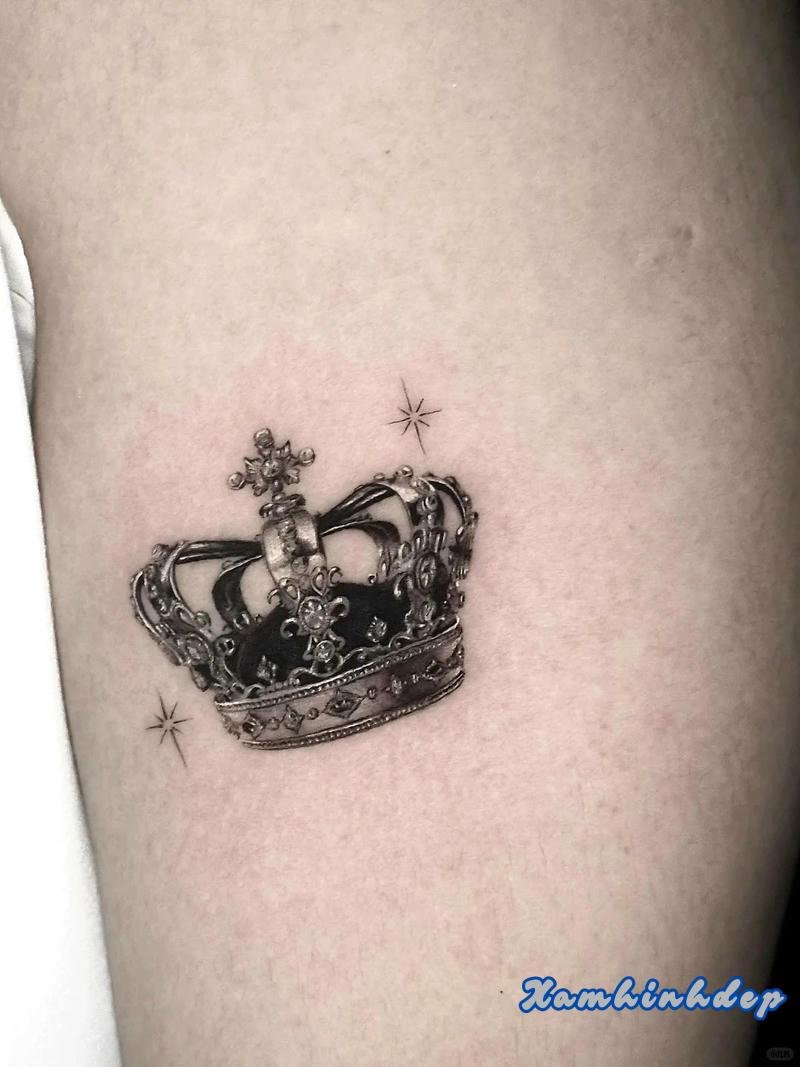 hình xăm vương miện đẹp.