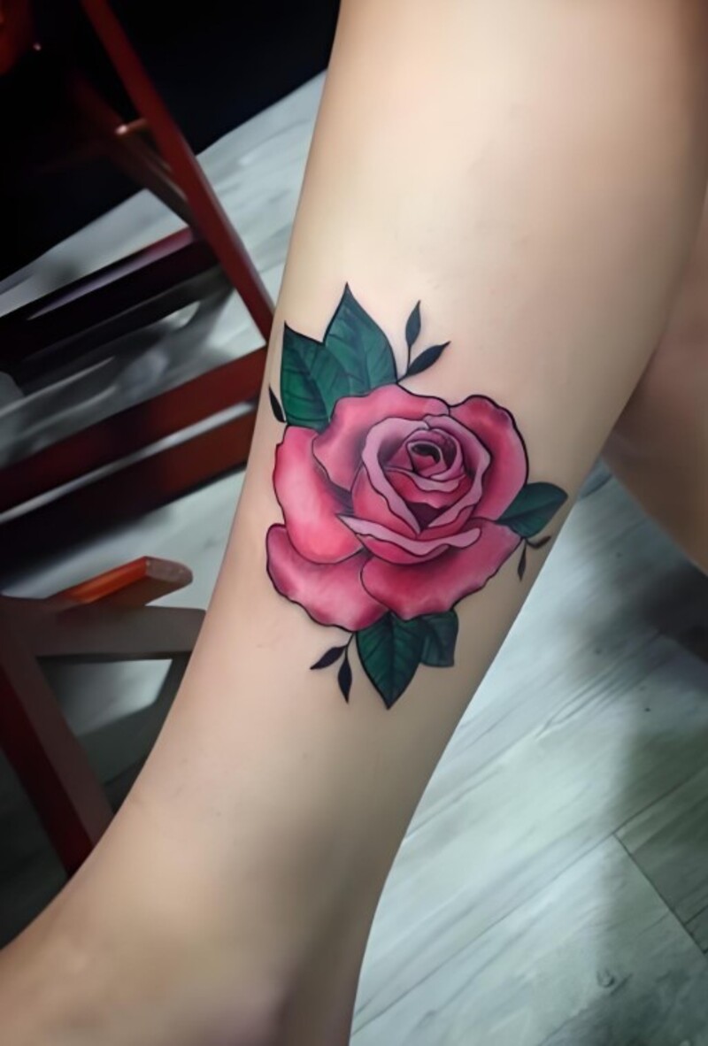 hoa hồng hình xăm cho nữ