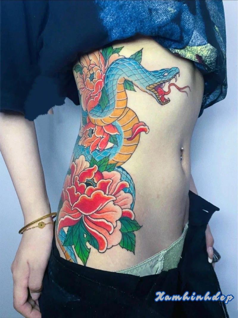 mẫu hình xăm con rắn.