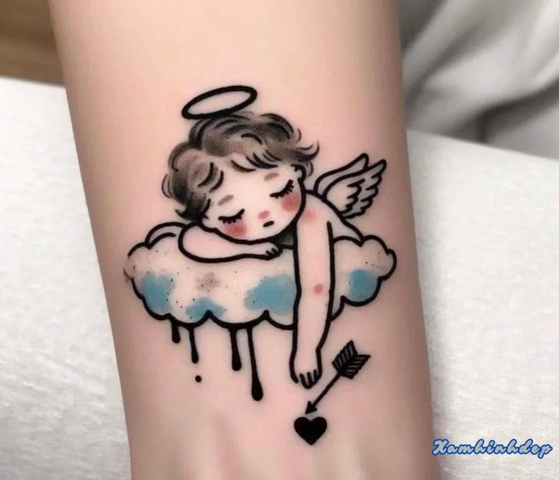 mẫu hình xăm cute cho nữ nhẹ nhàng xinh xắn.