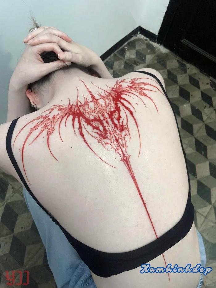 mẫu hình xăm đôi cánh.