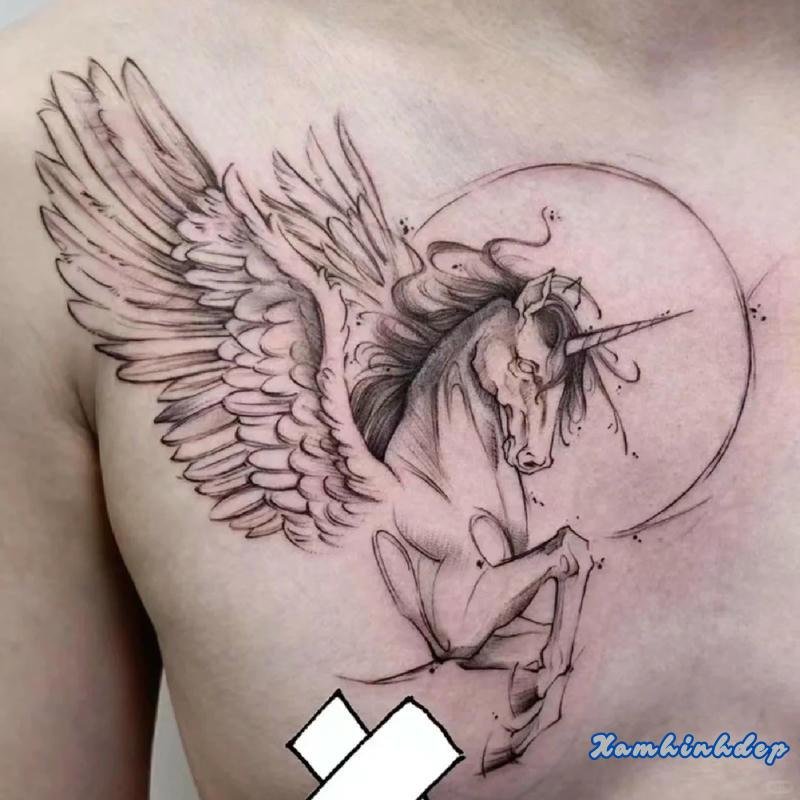 mẫu hình xăm kỳ lân.