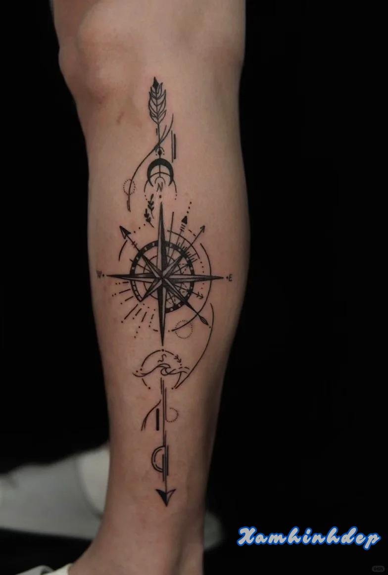 mẫu hình xăm la bàn.