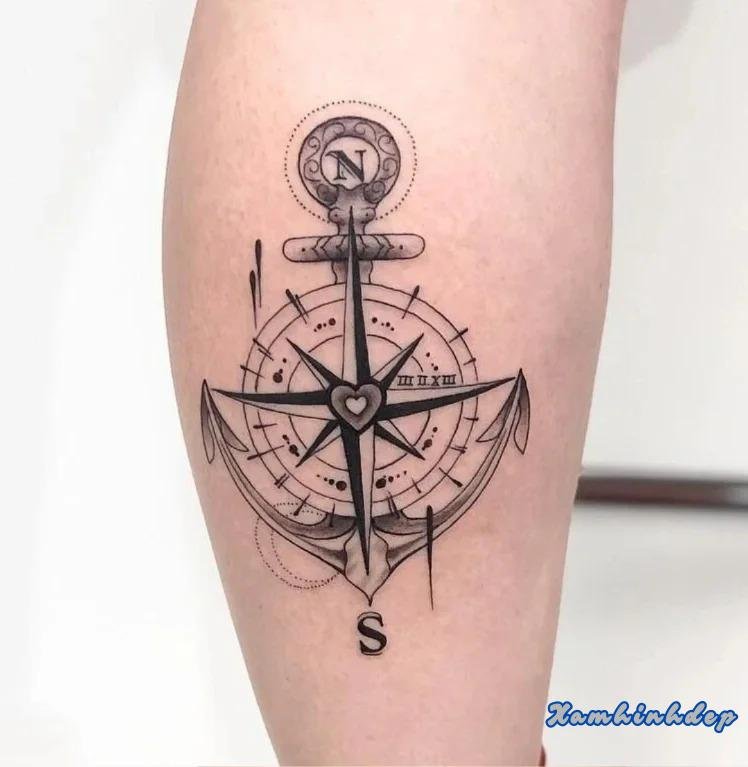 mẫu hình xăm mỏ neo.