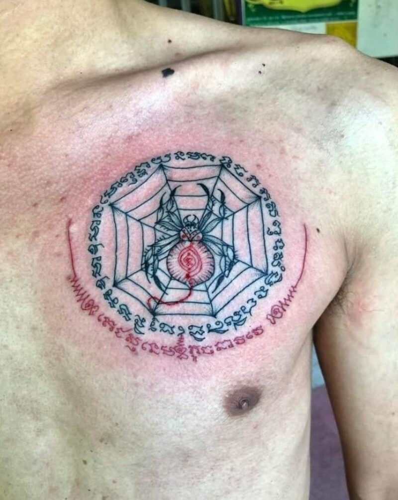 mẫu xăm khmer đi nét cho nam