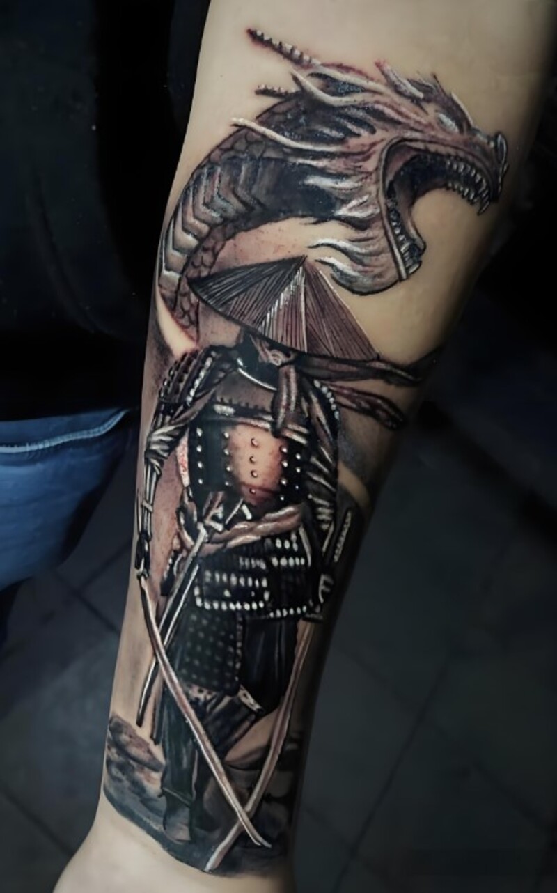 mẫu xăm samurai cho nam