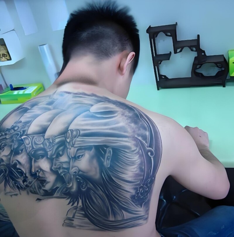 ngũ hổ tướng hình xăm cho nam
