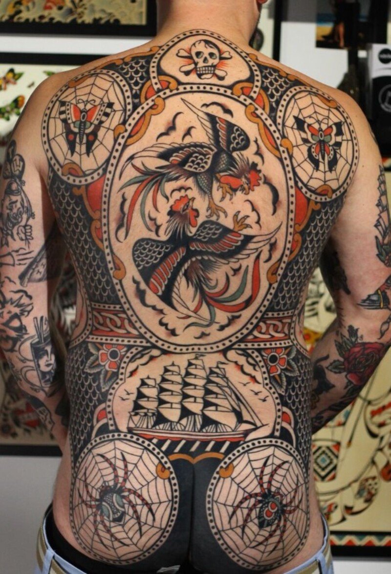 old skool tattoo cho nam