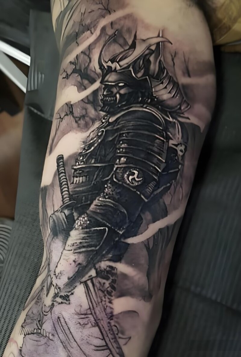 samurai tattoo cho nam