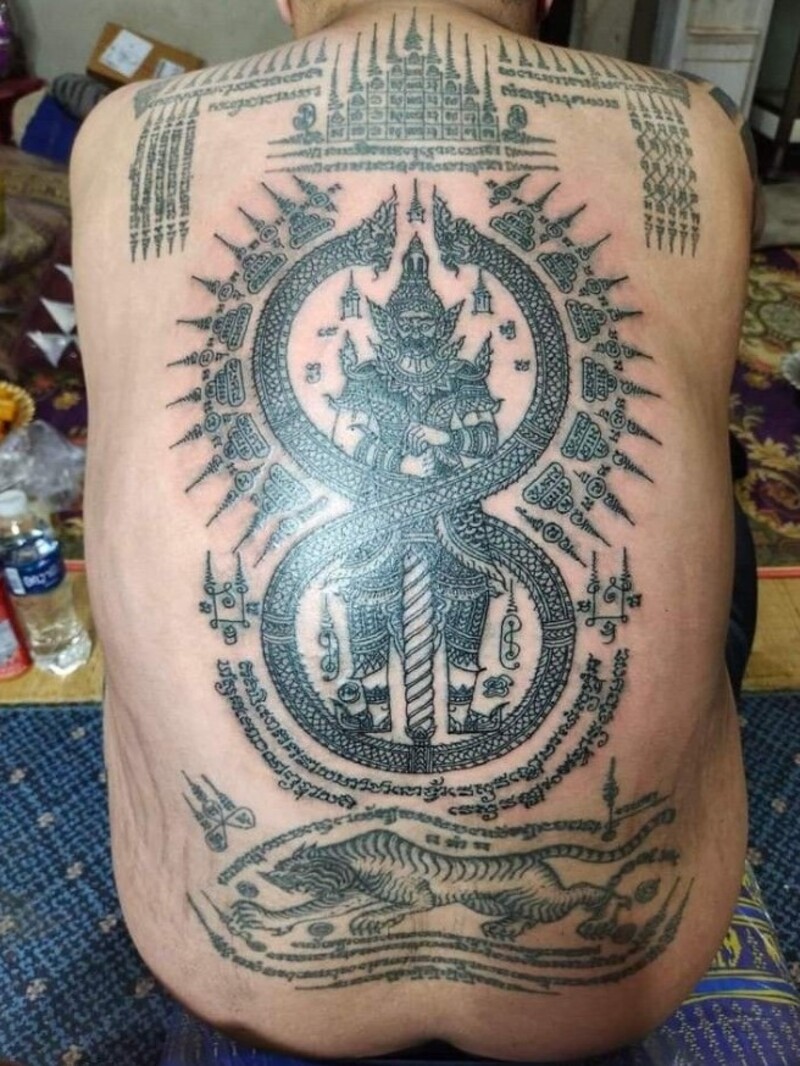 tattoo khmer kín lưng cho nam