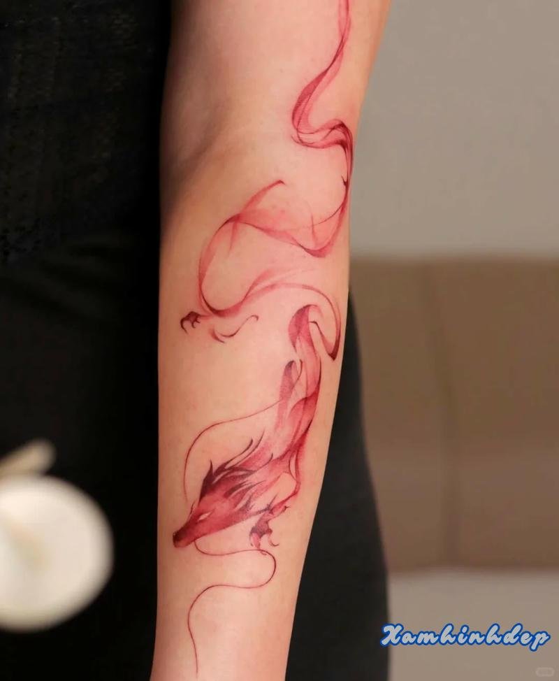 tattoo rồng cho nữ mang nét mạnh mẽ.