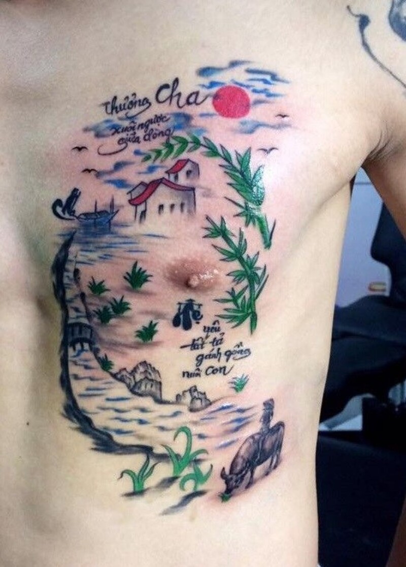 xăm cha mẹ cho nam