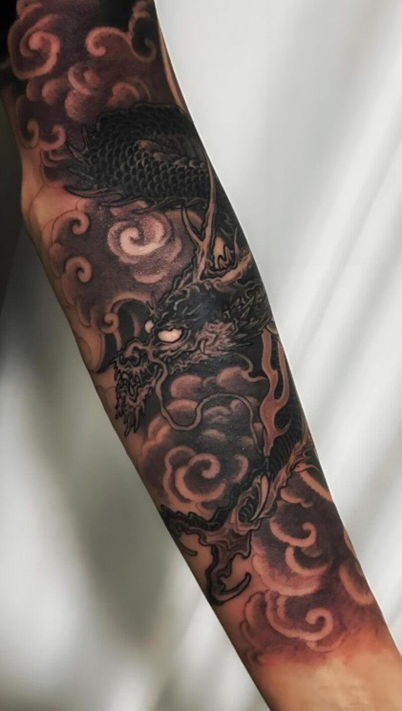 xăm hình rồng cho nam