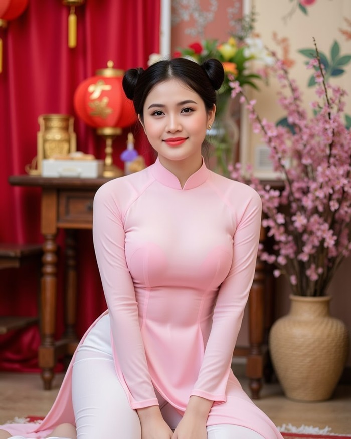 gái xinh mặc áo dài sexy