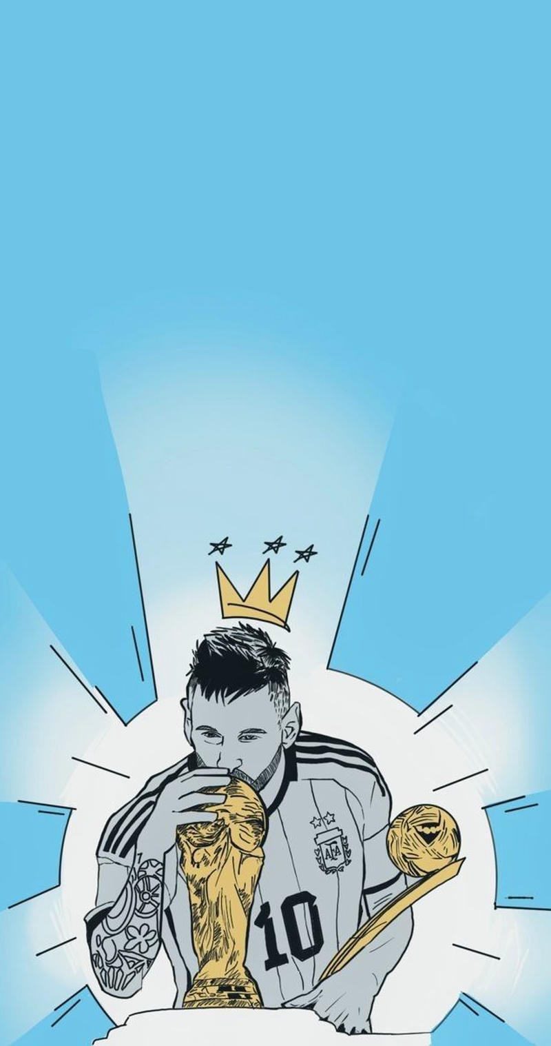 hình nền messi ngầu