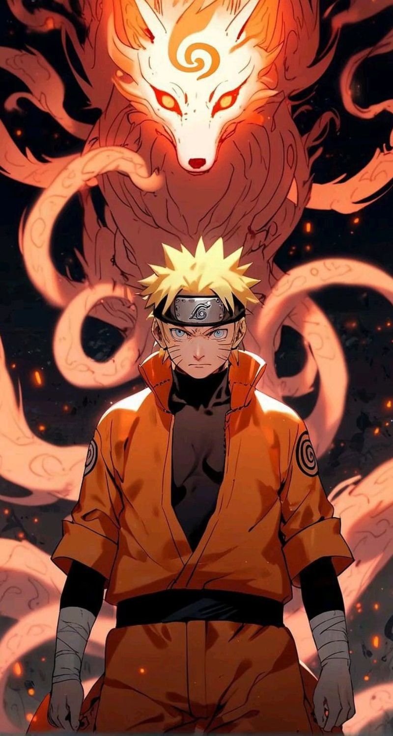 hình nền naruto cửu vĩ cute