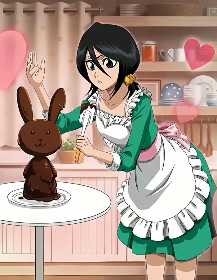 hình rukia kuchiki maid