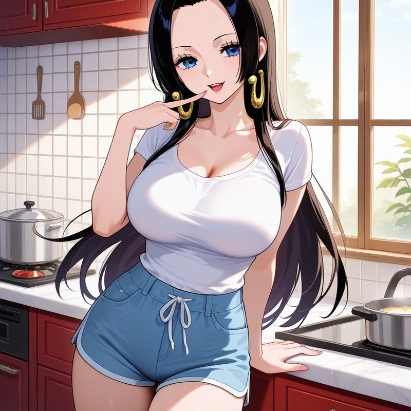 ảnh anime nữ vú to nấu ăn