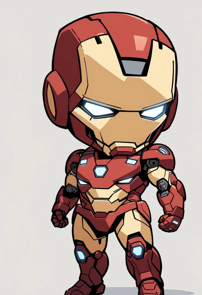 hình nền iron man anime chibi