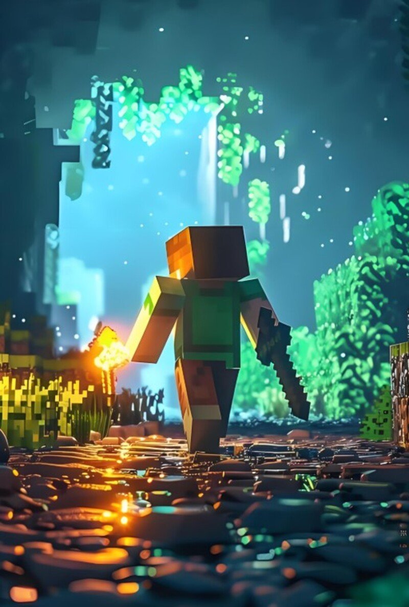 hình nền minecraft chill