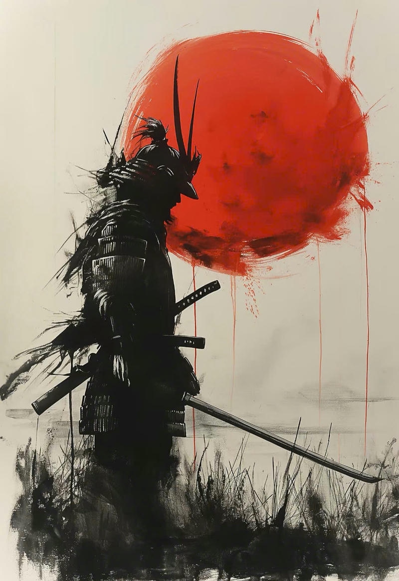 hình nền samurai mặt quỷ 4k