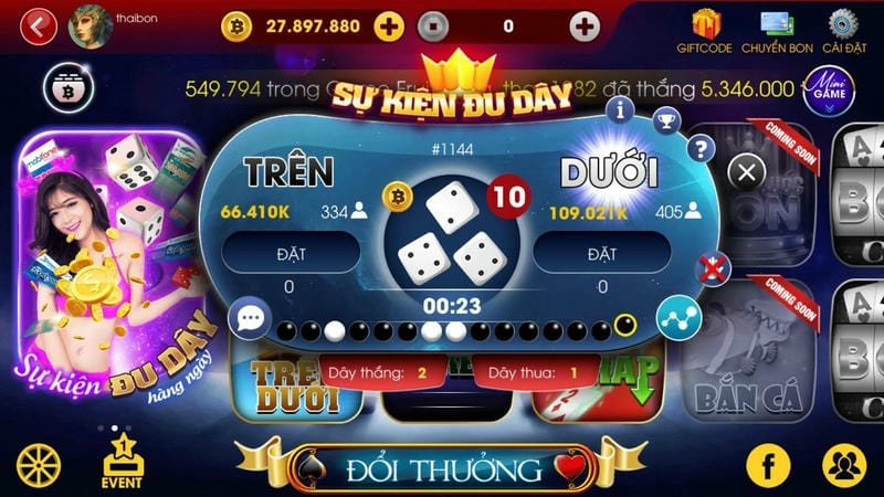 Giao diện tài xỉu tại cổng game B52club siêu mượt mà, dễ thao tác.