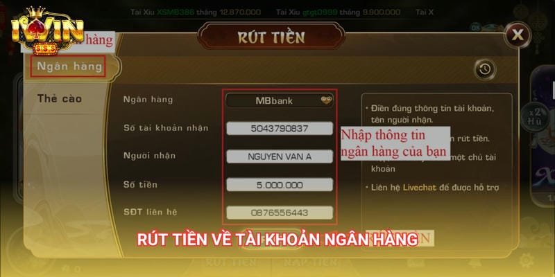  Rút tiền iWin68 về ví điện tử nhanh chóng, tiện lợi.