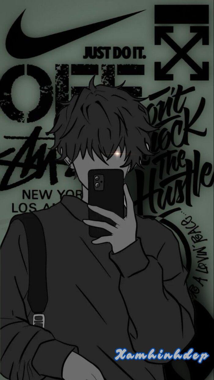 ảnh nền đen đẹp nam anime