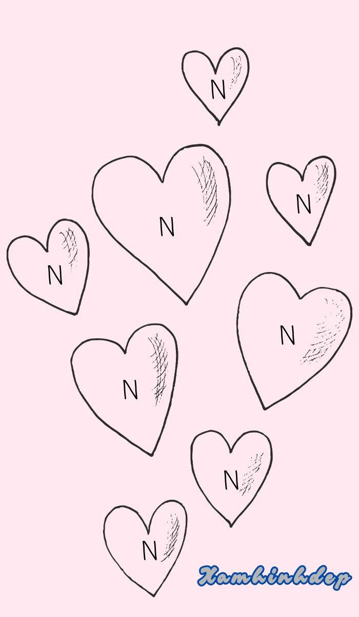 Hình nền chữ n cute nhất
