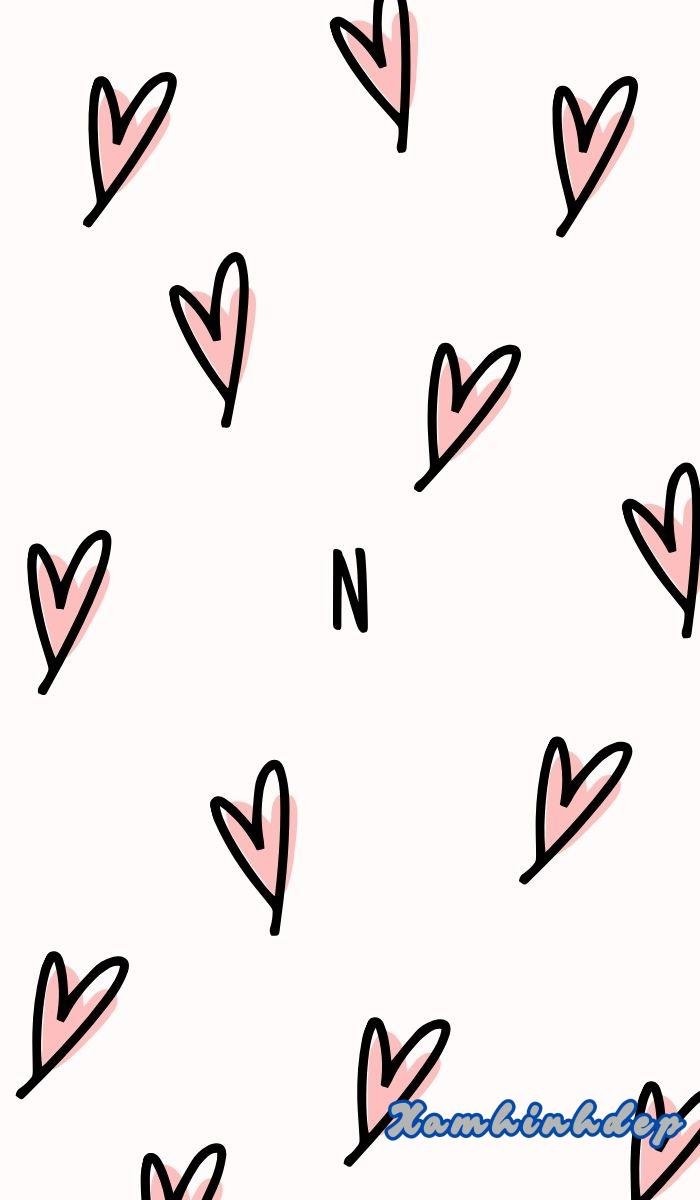 Hình nền chữ n siêu cute